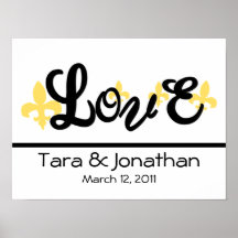 Love: Wedding Poster with names and date