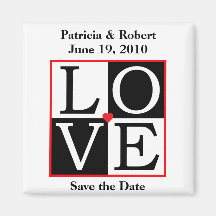 LOVE Wedding Refrigerator Magnet