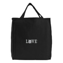Love Westie Love Embroidered Bag