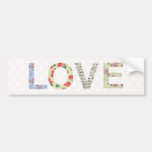 Love word art bumper sticker