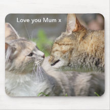 love you mum kissing cats mouse mat