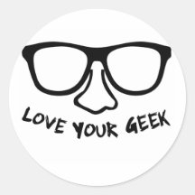 Love Your Geek Round Sticker