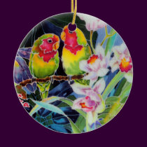 Lovebirds Christmas Tree Ornament Gift ornaments