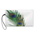 Lovely and Elegant White Peacock Wristlet Clutches