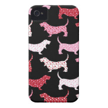 Lovely Bassets iPhone 4 Case-Mate Cases