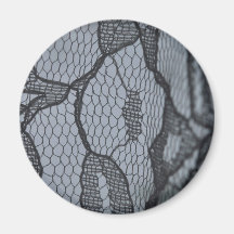 LOVELY BLACK LACE REFRIGERATOR MAGNETS
