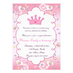 Lovely Pink Crown Princess Party Invitation