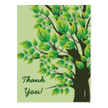 Lovely spring tree Thank You greeting card Post Cards