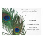 Lovely White Peacock Wedding RSVP Invitations