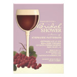 Lovely Wine & Grapes Bridal Shower Invitation