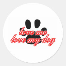 LOVEMYDOG09 ROUND STICKERS