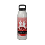 Lovers In Love Winged Hearts Water Bottles