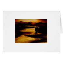 Lover's Sunset Greeting Cards