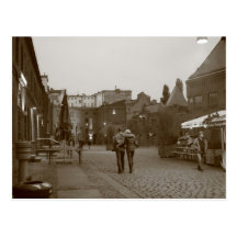 Lovers walking postcards