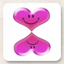 Loves Me, Loves Me Not, Fun Hearts Design Coasters