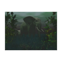 Loxodonta ~Wrapped Canvas~ Stretched Canvas Prints