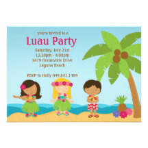 Luau Birthday Party Invitation
