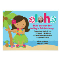 Luau Birthday Party Invitation