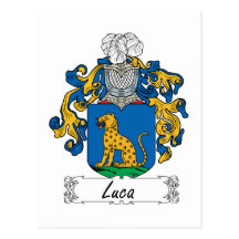 Luca Family Crest Post Card