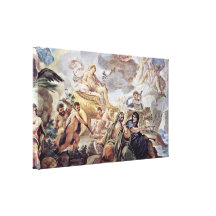 Luca Giordano - Baccus and satyrs and fauns Stretched Canvas Prints