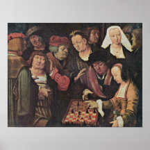 Lucas van Leyden - chess game Print