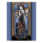 "Lucia" Gothic Flower Moon Fairy Art Postcard