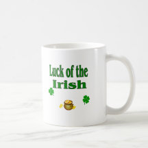 luck of irish coffee mug