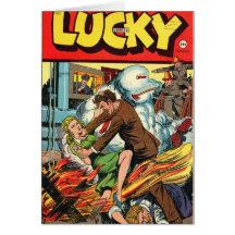 Lucky Comics Greeting Card