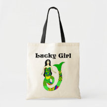 Lucky Girl Irish Mermaid Bags