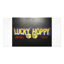 Lucky Hoppy Label Customized Photo Card