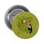 Lucky Leprechaun With His Irish Castle Pinback Buttons