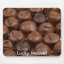 Lucky Mouse with Chocolate! Mousepads