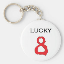 Lucky Number 8 Keychain