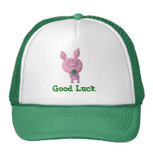 Lucky pig -custom text- hats