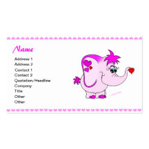 Lucky Pinkie Valentine's Day Business Card