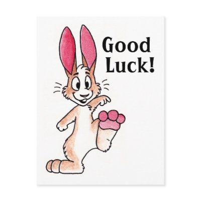 Lucky Rabbit Postcard by ninjahijinx