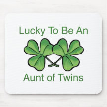 Lucky To Be Twin Aunt Mouse Mat