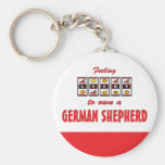 Lucky to Own a German Shepherd Fun Dog Design Keychain