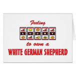 Lucky to Own a White German Shepherd Fun Design Greeting Card