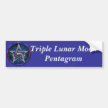 Lunar Goddess Pentagram Bumper Sticker