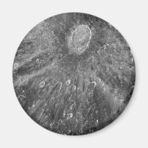 Lunar Impact Crater Tycho on Earth's Moon Refrigerator Magnets