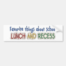 Lunch & Recess Bumper Sticker