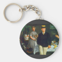 Luncheon by Edouard Manet Key Chain
