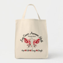 Lung Cancer Awareness Month Butterfly 3.2 Canvas Bag
