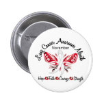 Lung Cancer Awareness Month Butterfly 3.2 Pinback Buttons