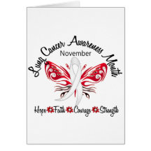 Lung Cancer Awareness Month Butterfly 3.2 Cards