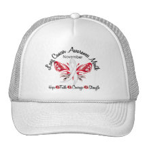 Lung Cancer Awareness Month Butterfly 3.2 Mesh Hat