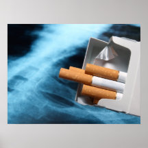Lungs and cigarettes poster