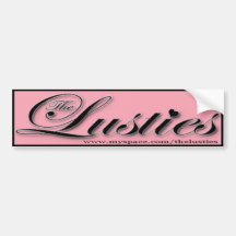 Lusties Sticker PNK Bumper Sticker