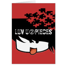 Luv U 2 Pieces Ultra Cute Anime Boy Cards